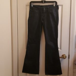 7 For All Mankind Exie Flare Drk Stonewash Jean 26